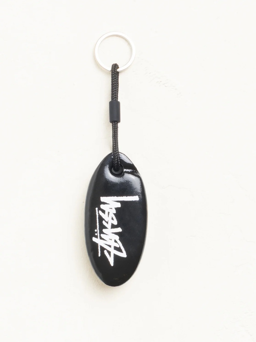 Stussy Black Oval Logo Floatie Keychain